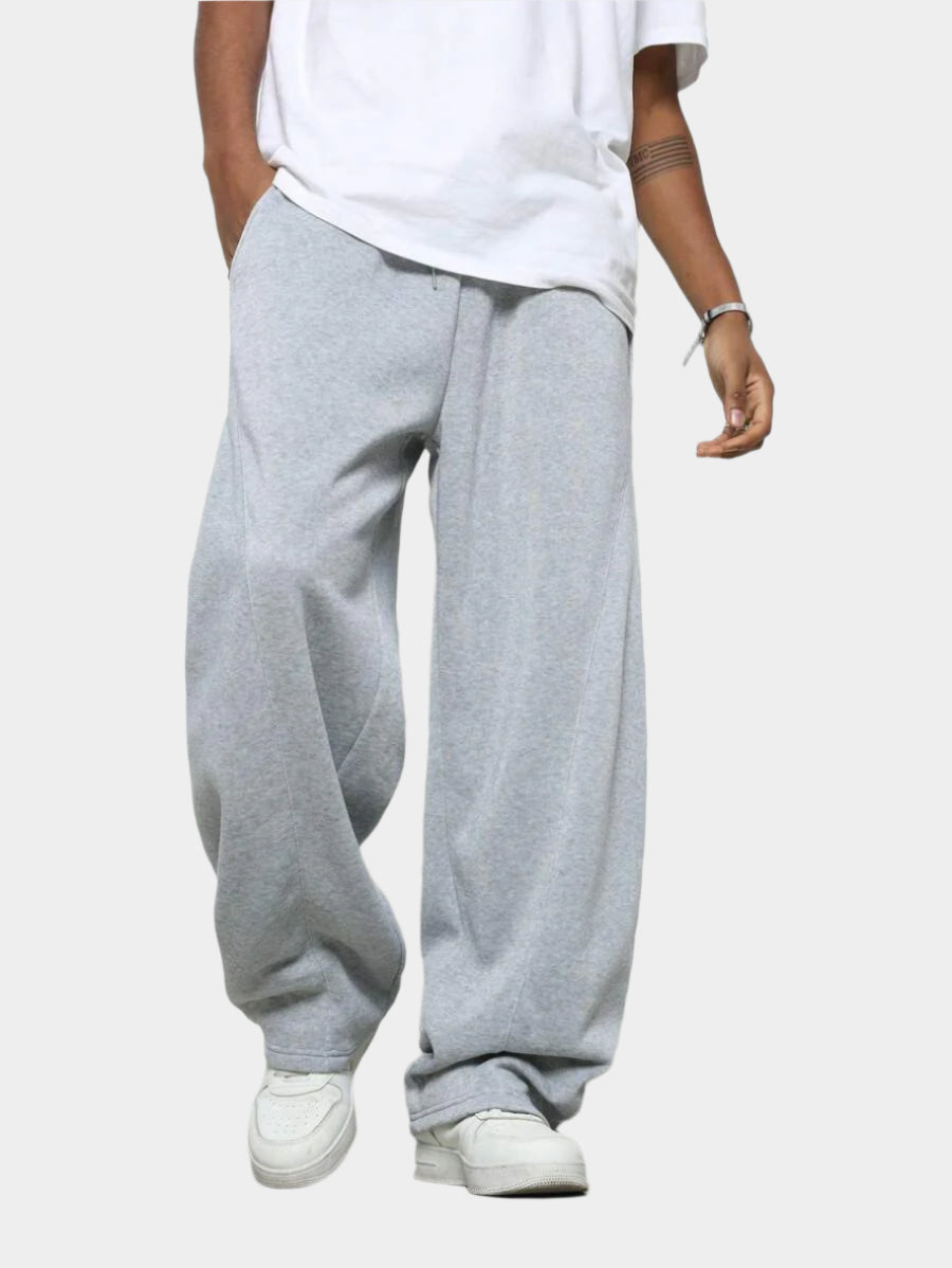 Pantalon droit athlétique ultra-ample à la mode avec cordon de serrage pour homme
