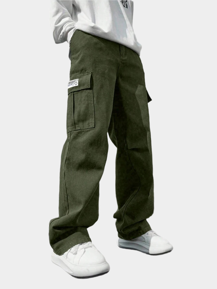 Pantalon cargo décontracté streetwear multi-poches pour homme