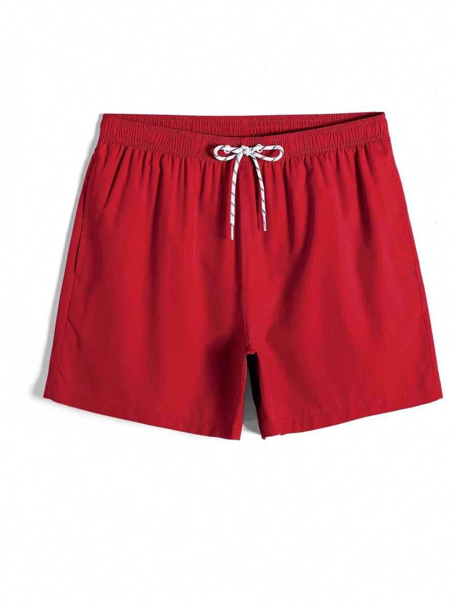 Short court décontracté de style plage avec cordon de serrage pour homme