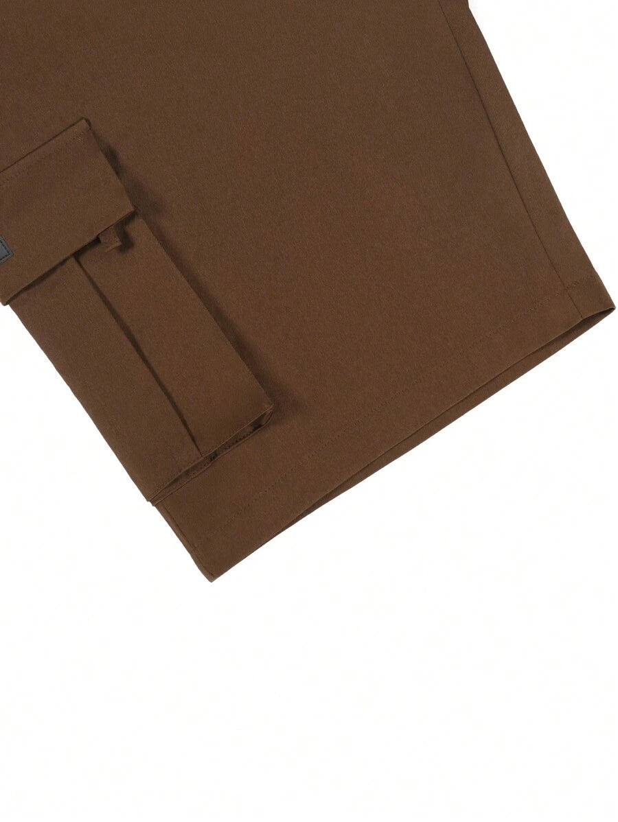 Shorts cargo pour hommes avec taille à cordon de serrage et poches latérales