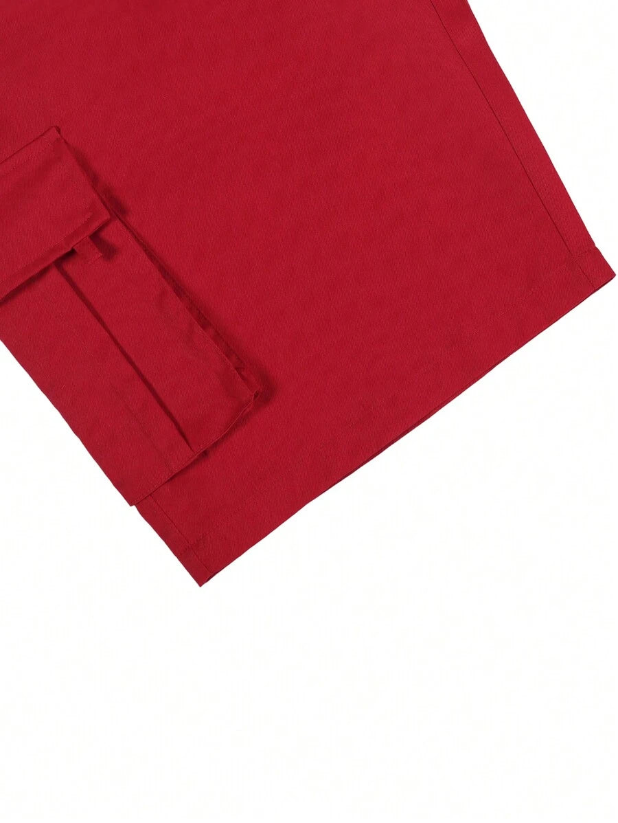 Shorts cargo pour hommes avec taille à cordon de serrage et poches latérales