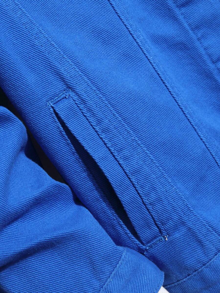Chemise en jean décontractée à coupe ample et couleur unie pour homme