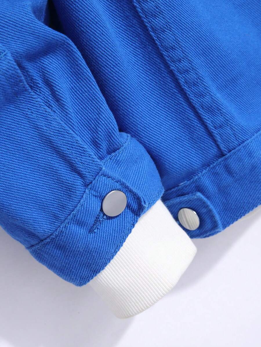 Chemise en jean décontractée à coupe ample et couleur unie pour homme
