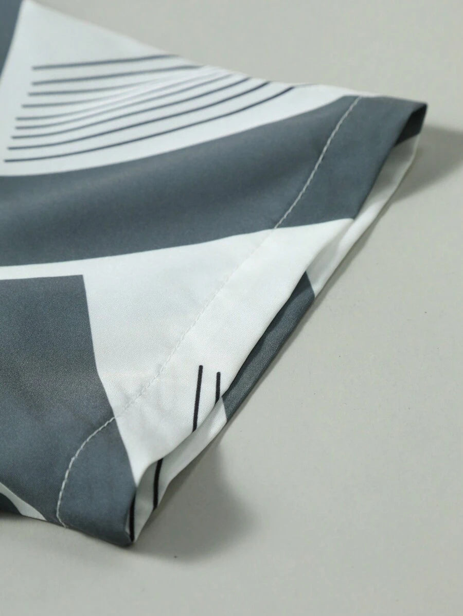 Deux ensembles pièces imprimé graphique moderne pour homme - vêtements d'été
