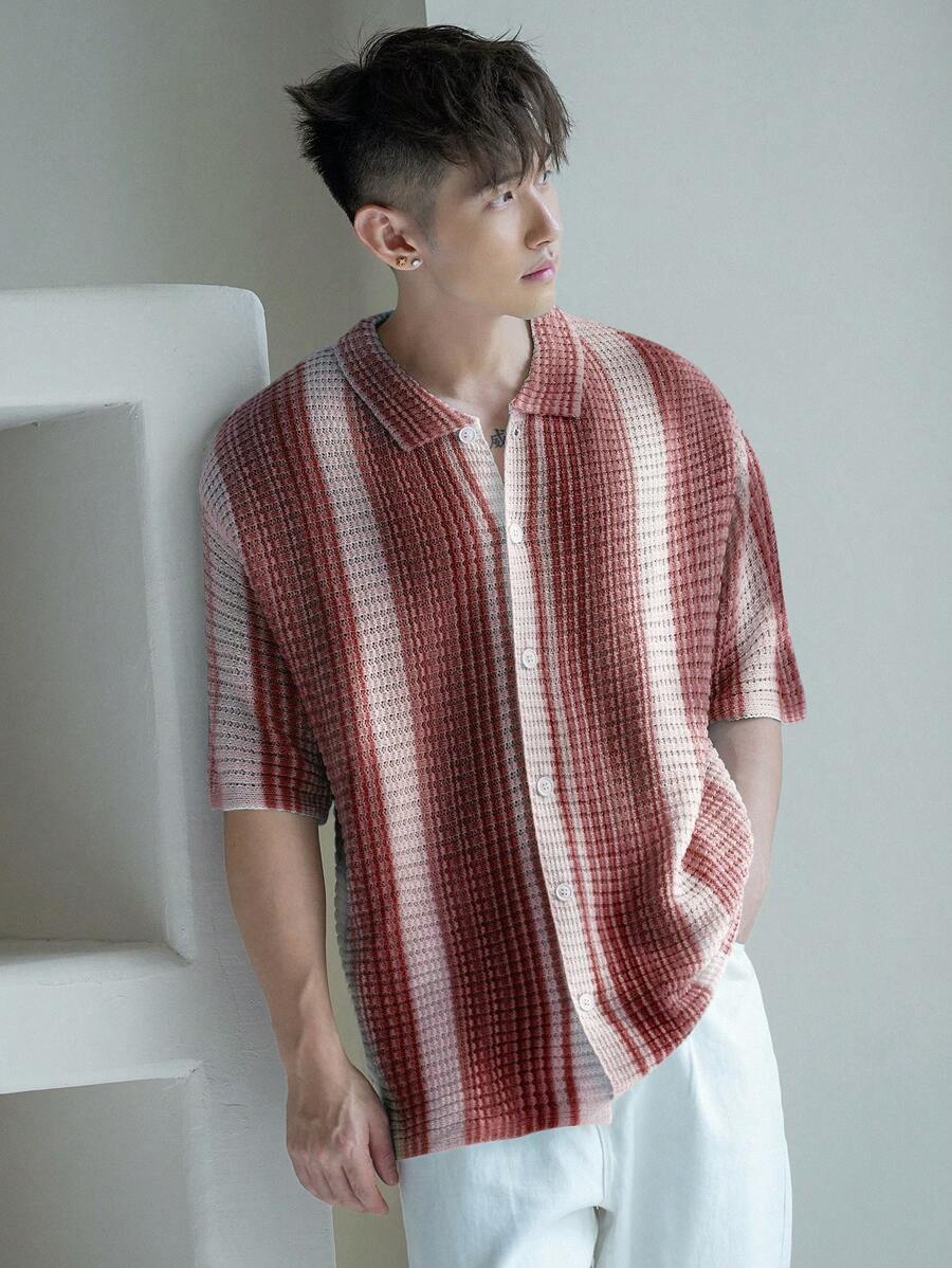 Chemise au crochet à manches courtes avec col à revers — décontractée et légère