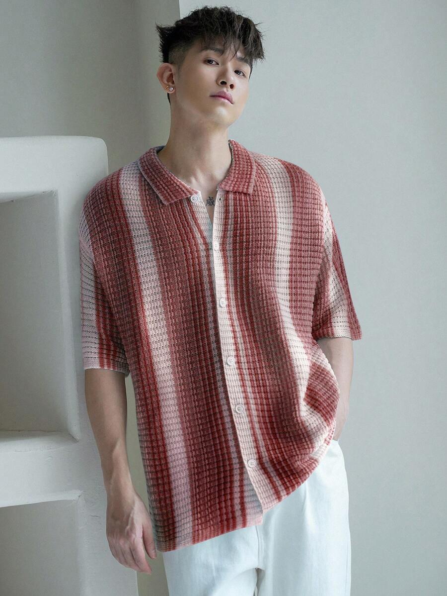 Chemise au crochet à manches courtes avec col à revers — décontractée et légère