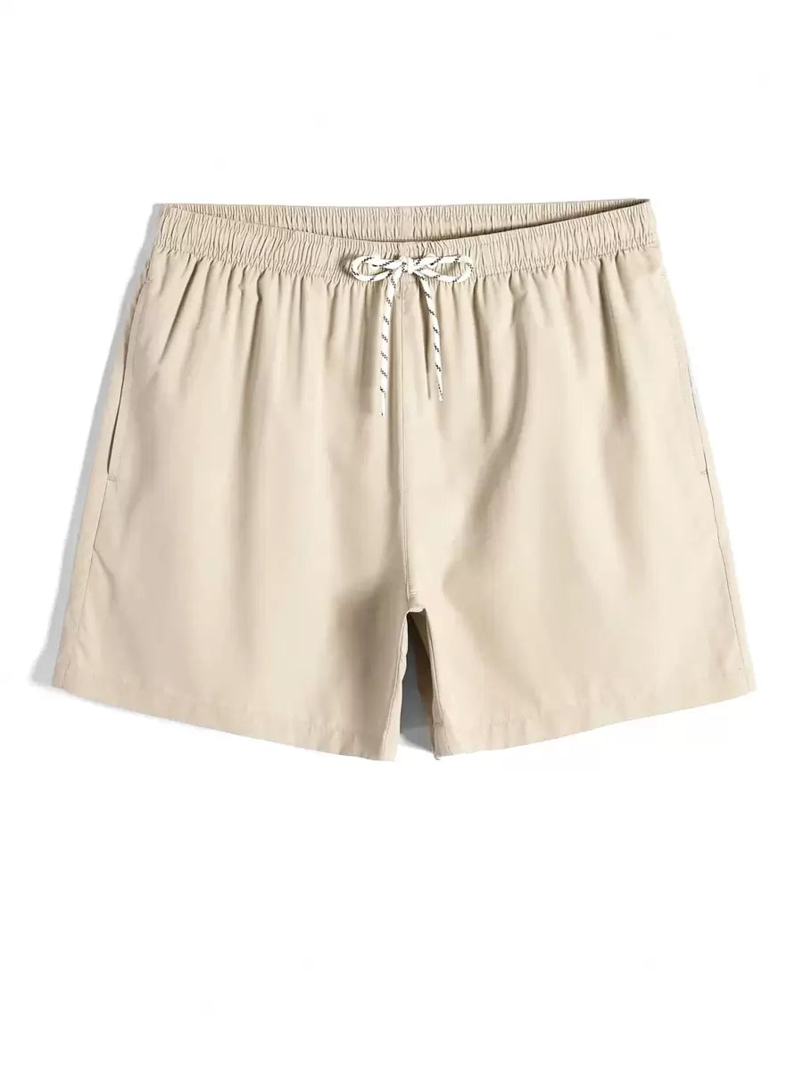 Short court décontracté de style plage avec cordon de serrage pour homme
