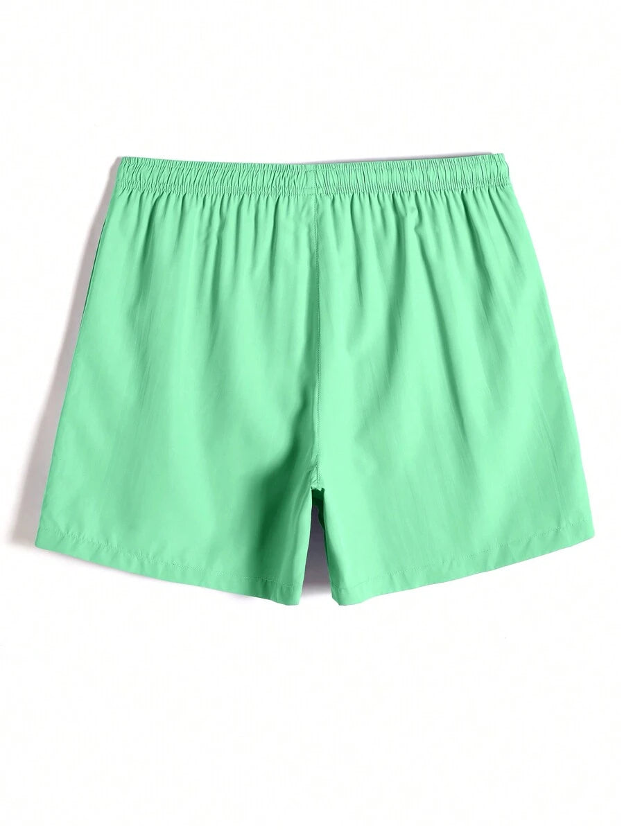 Short court décontracté de style plage avec cordon de serrage pour homme