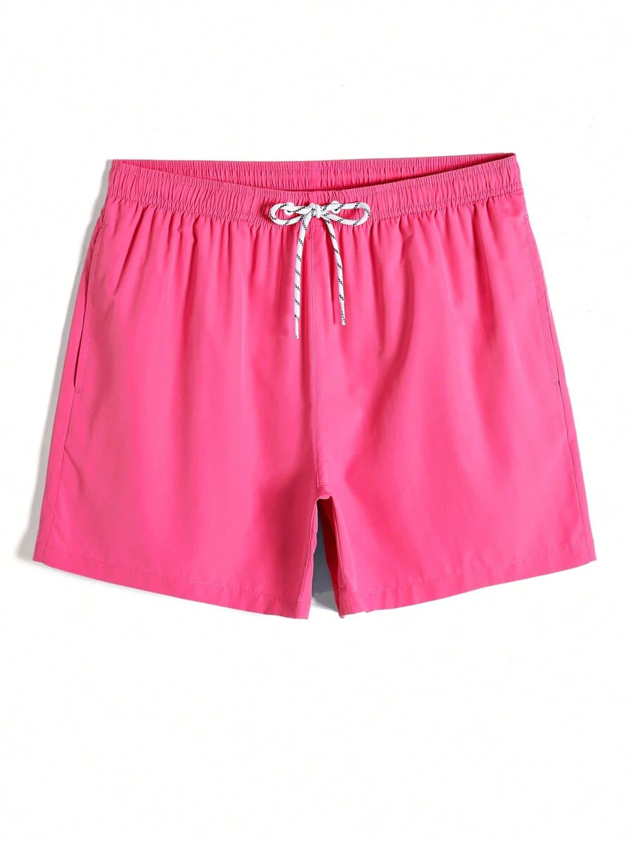 Short court décontracté de style plage avec cordon de serrage pour homme