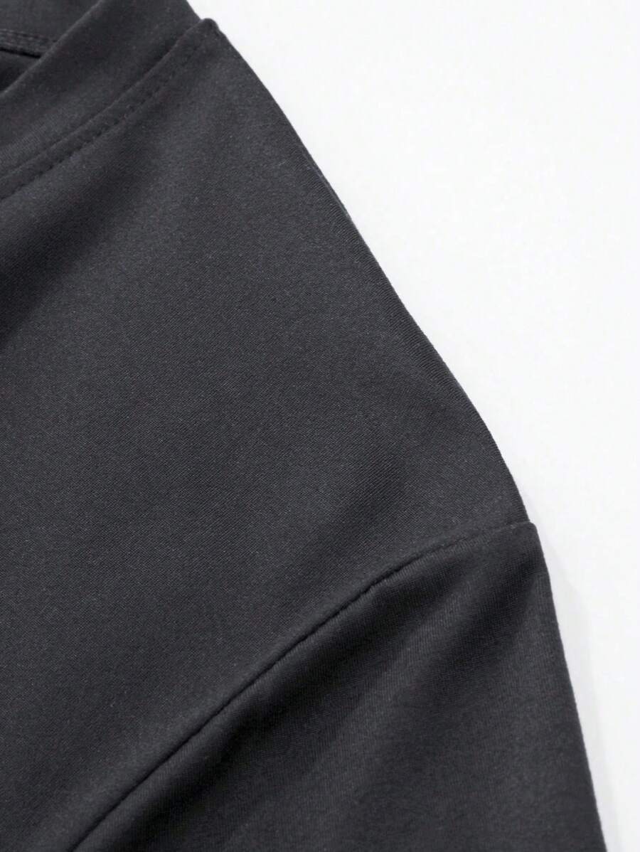 Chemise à col rond imprimée rayures style casual moderne été