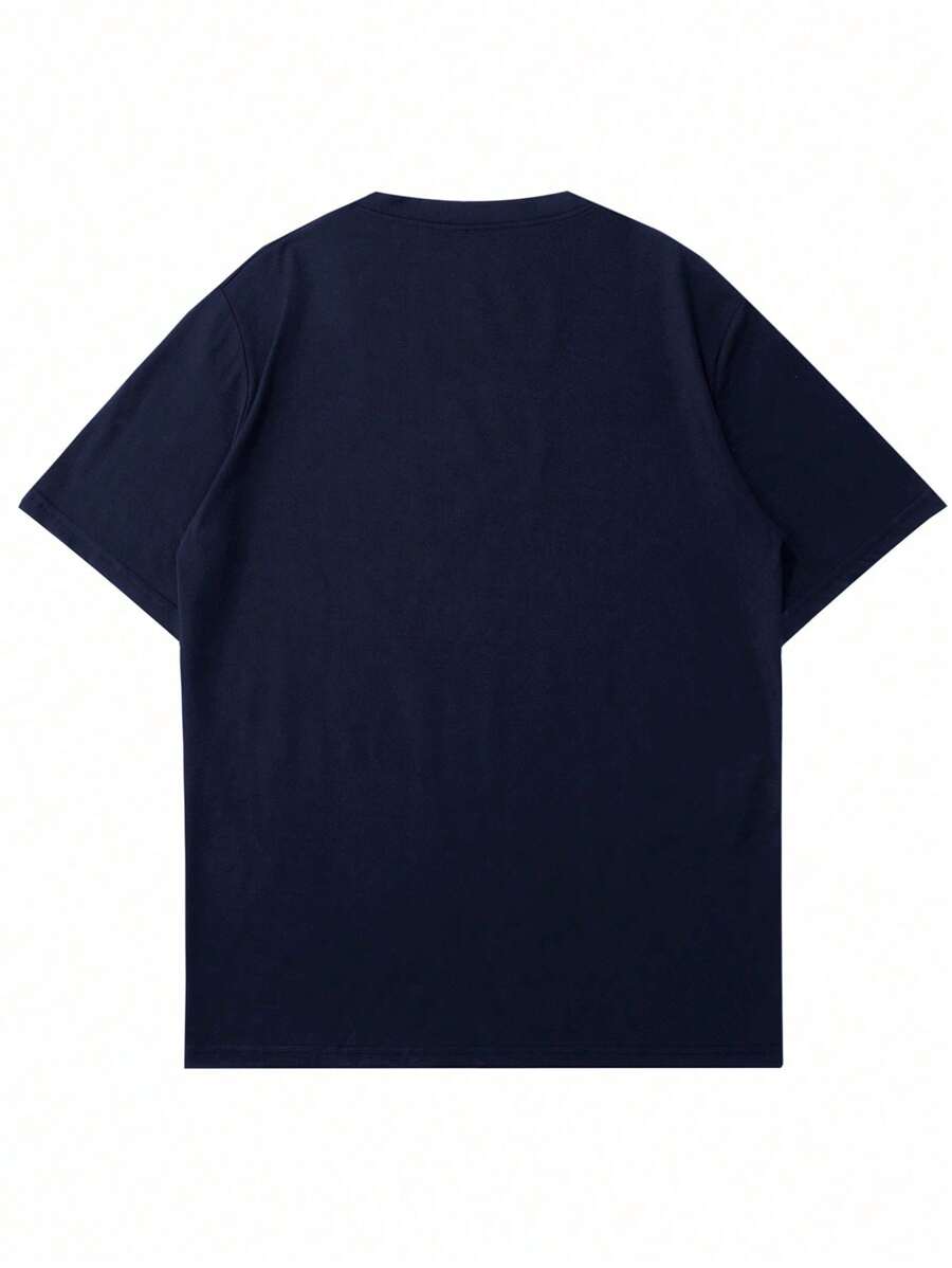 Chemise à col rond imprimée rayures style casual moderne été