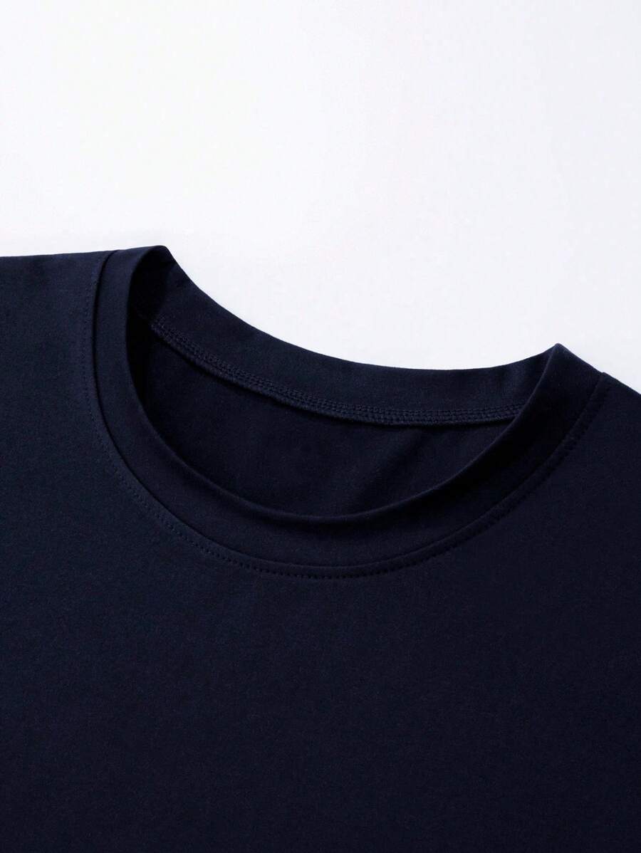 Chemise à col rond imprimée rayures style casual moderne été