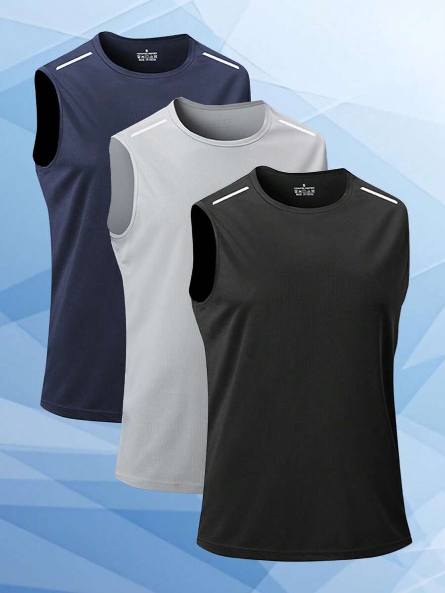 Chemises sans manches à séchage rapide, entraînement fitness pour homme