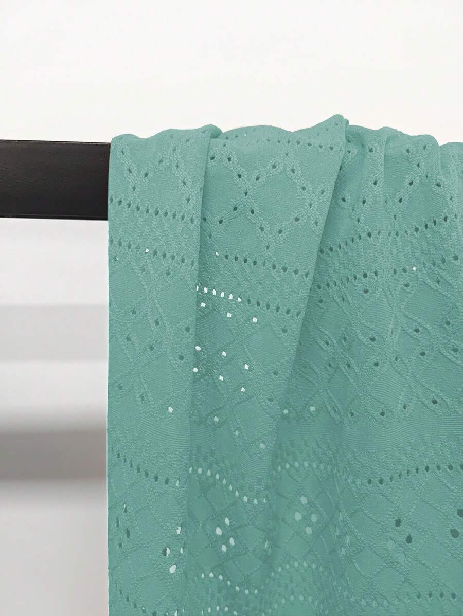 Chemise jacquard texturée au crochet pour homme - Tricot géométrique décontracté