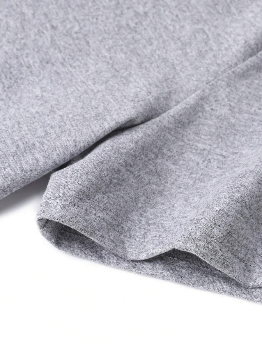 Chemise à col rond imprimée rayures style casual moderne été