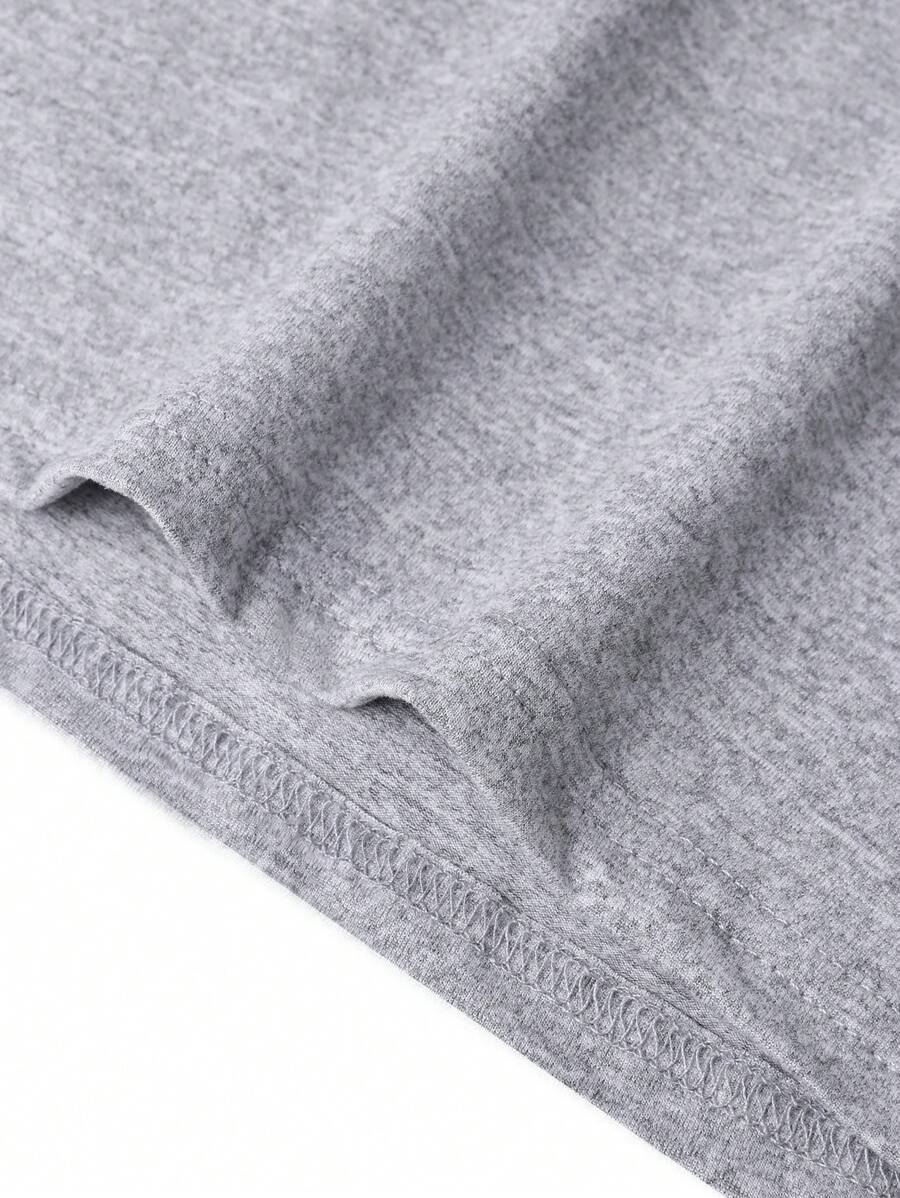 Chemise à col rond imprimée rayures style casual moderne été