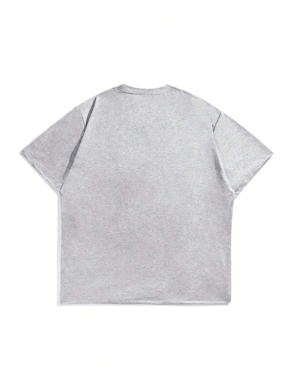 Chemise à col rond imprimée rayures style casual moderne été