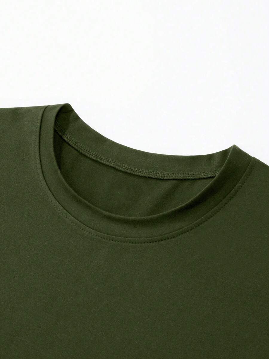 Chemise à col rond imprimée rayures style casual moderne été