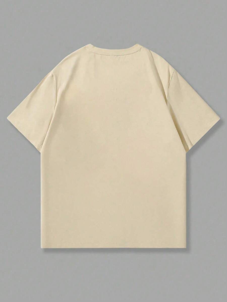 Chemise à col rond imprimée rayures style casual moderne été
