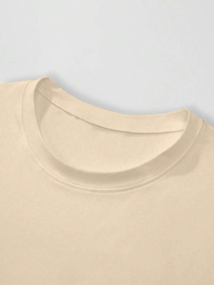 Chemise à col rond imprimée rayures style casual moderne été
