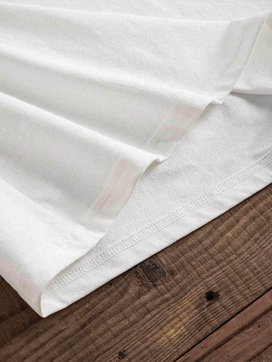 Chemise à col rond manches raglan avec imprimé graphique tendance