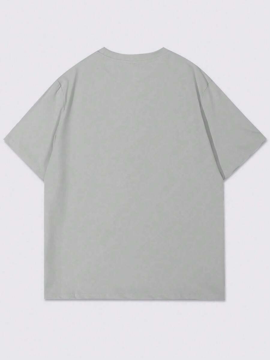 Chemise à col rond imprimée rayures style casual moderne été