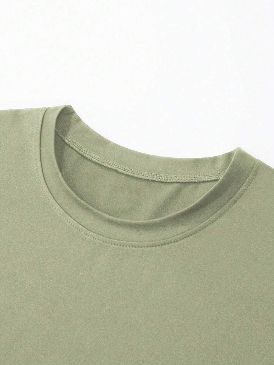 Chemise à col rond imprimée rayures style casual moderne été
