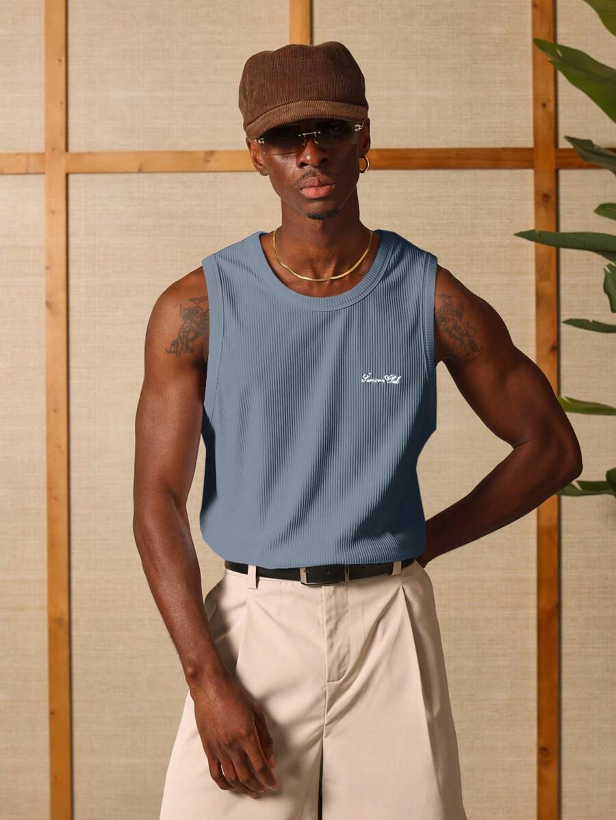 Chemises athlétique côtelé haut de gamme sans manches - Haut d'été Activewear