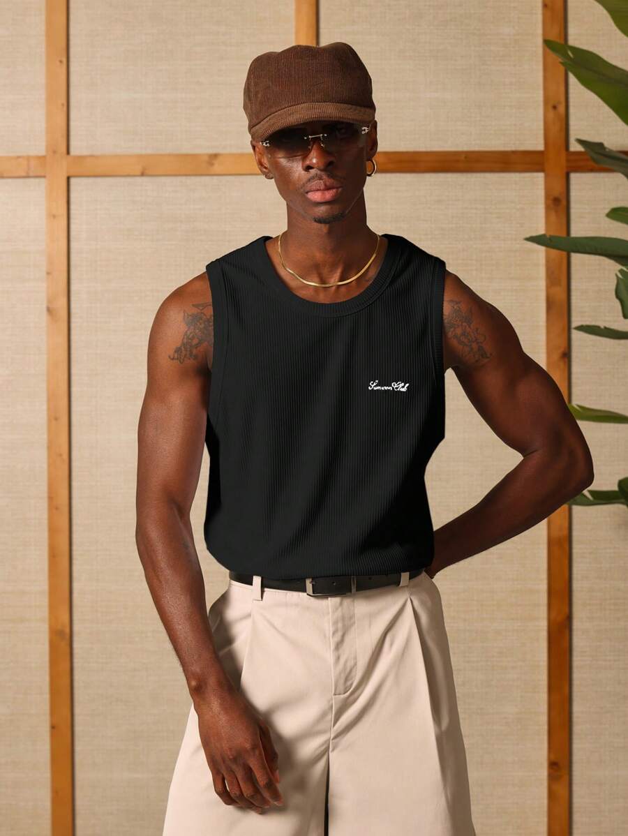 Chemises athlétique côtelé haut de gamme sans manches - Haut d'été Activewear