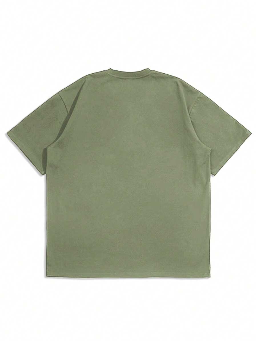 Chemise à col rond imprimée rayures style casual moderne été