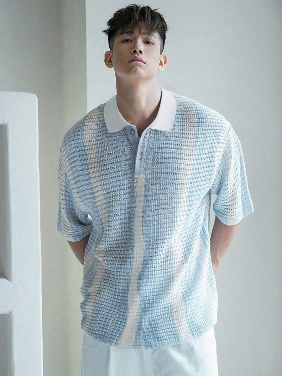 Chemise au crochet à manches courtes avec col à revers — décontractée et légère