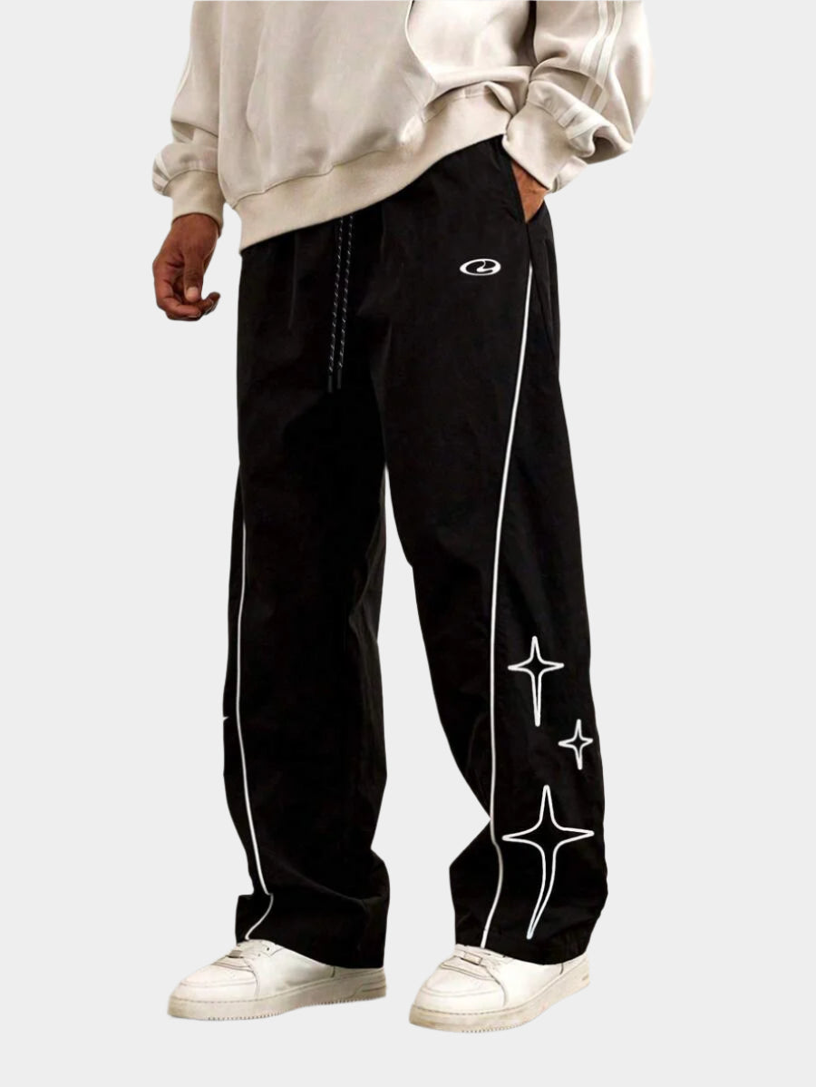 Pantalon de survêtement élégant avec patchs contrastés pour hommes