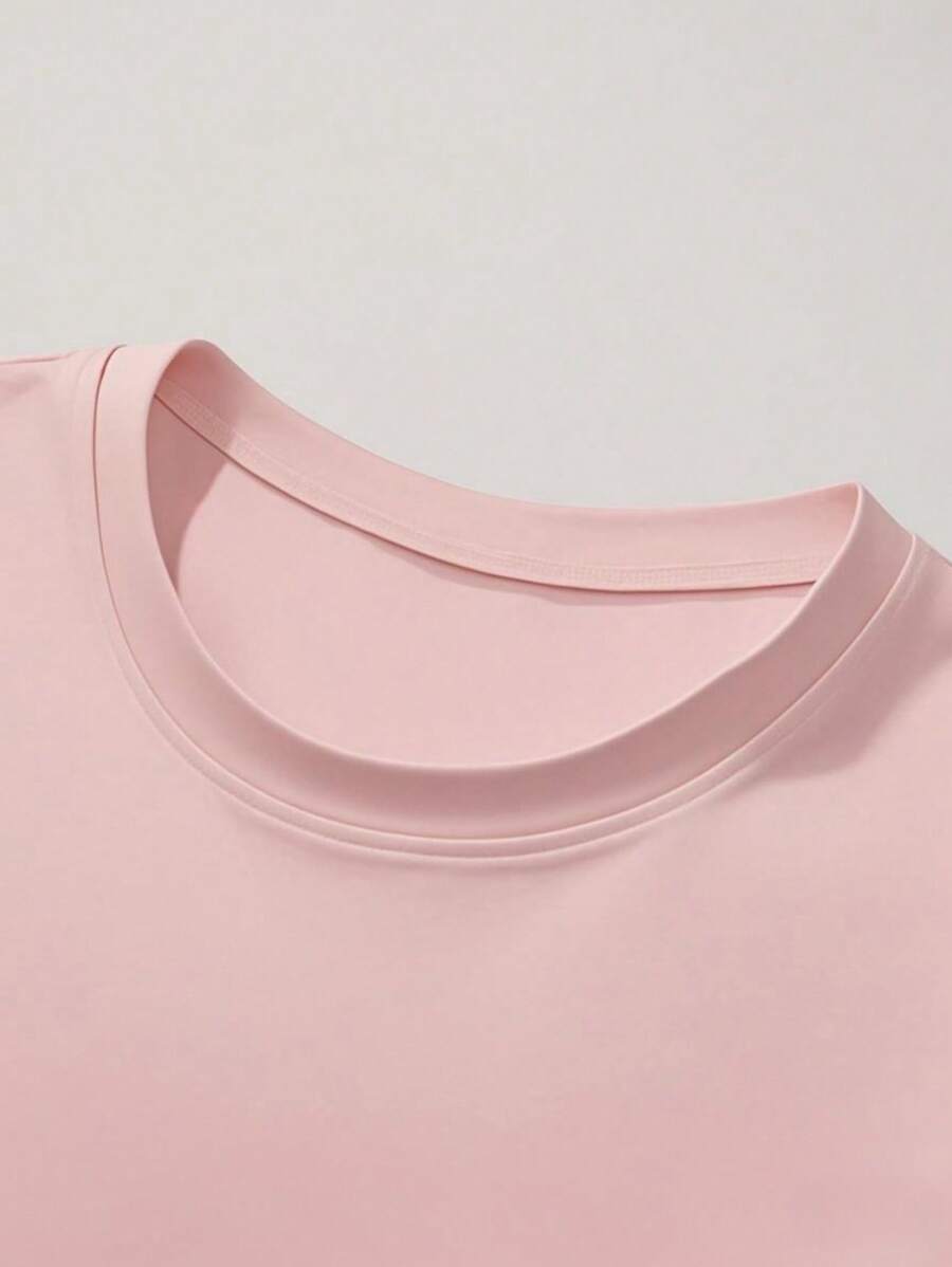 Chemise à col rond imprimée rayures style casual moderne été