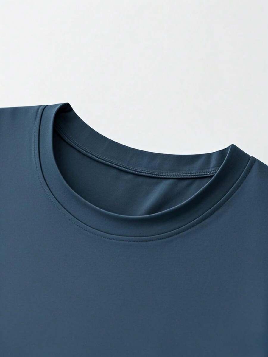 Chemise à col rond imprimée rayures style casual moderne été