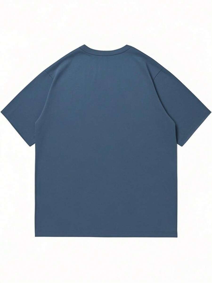 Chemise à col rond imprimée rayures style casual moderne été