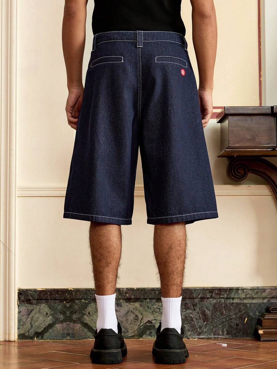 Bermuda en denim décontracté pour homme – Coupe streetwear ample