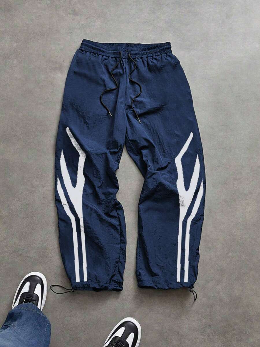 Pantalon de survêtement court à blocs de couleurs avec cordon de serrage à la taille
