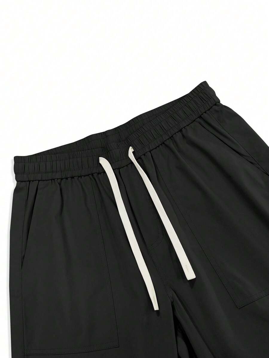 Pantalon cargo streetwear droit avec grandes poches style décontracté