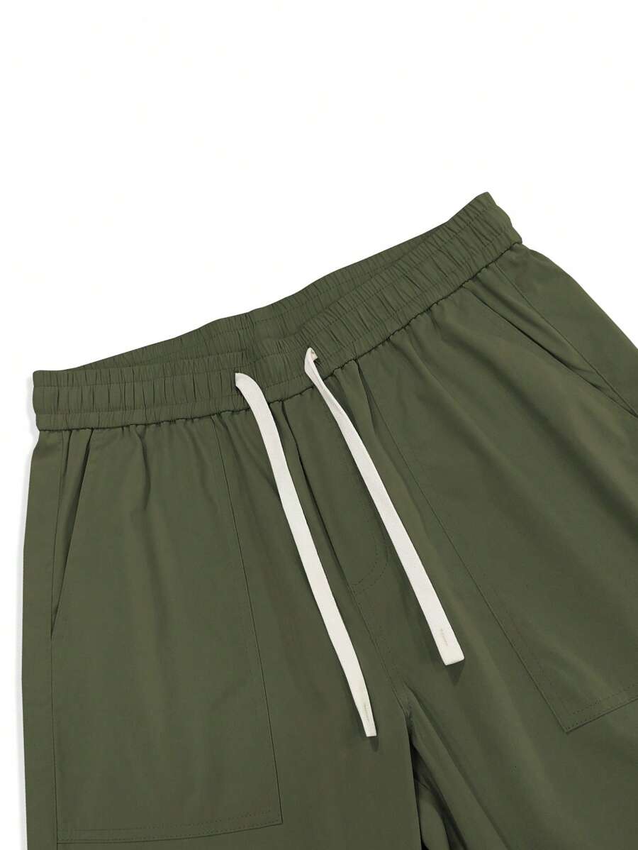 Pantalon cargo streetwear droit avec grandes poches style décontracté