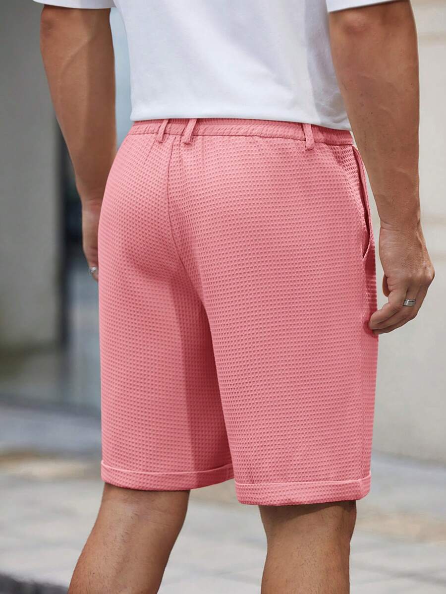 Bermuda droit tissé taille mi-haute – Short décontracté pour homme