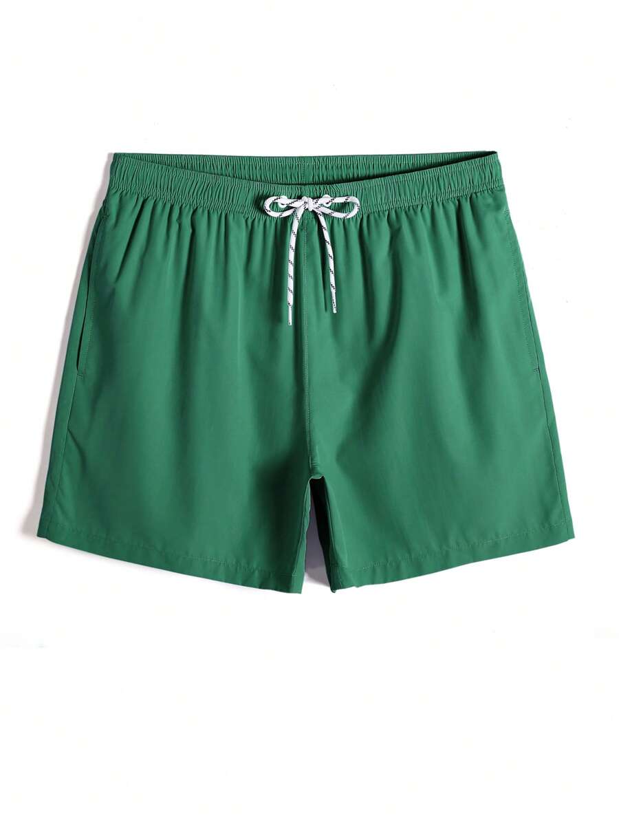 Short court décontracté de style plage avec cordon de serrage pour homme