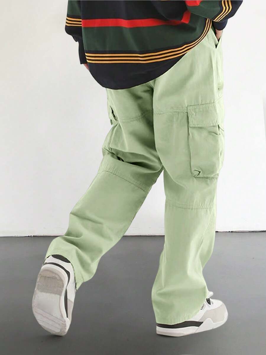 Pantalon cargo homme coupe ample avec poches rabat style décontracté
