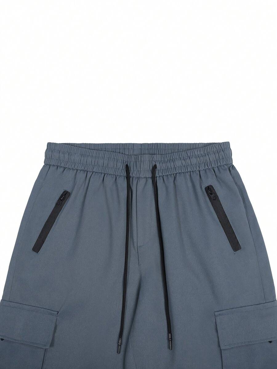 Short cargo décontracté à cordon de serrage pour homme – Utilitaire multi-poches