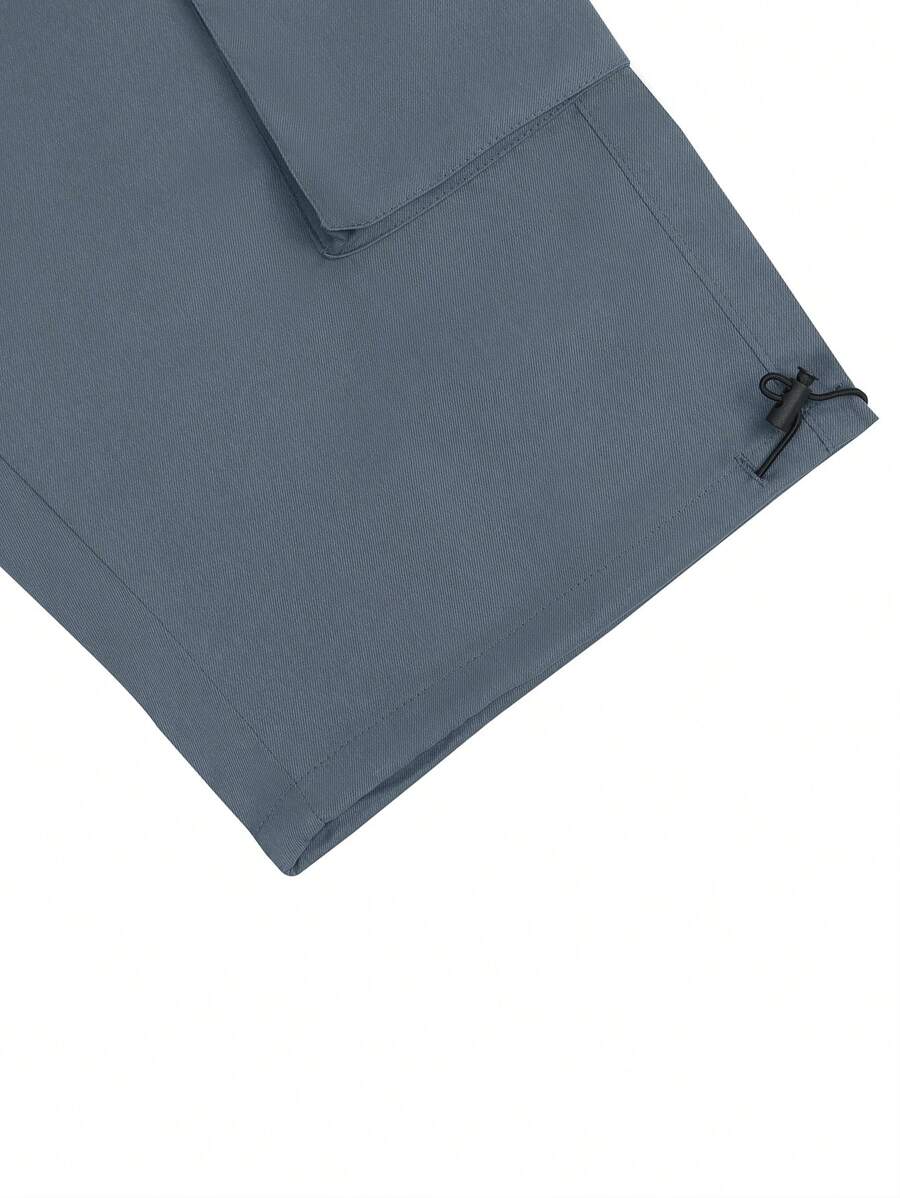Short cargo décontracté à cordon de serrage pour homme – Utilitaire multi-poches