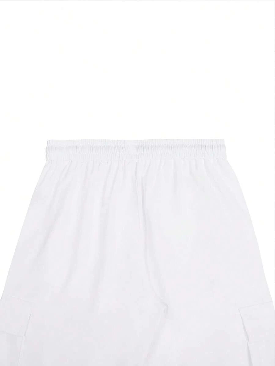 Short cargo décontracté à cordon de serrage pour homme – Utilitaire multi-poches