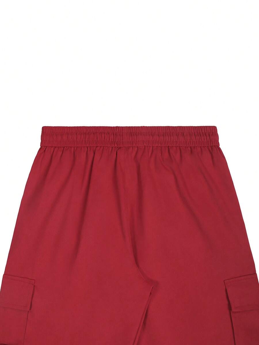 Short cargo décontracté à cordon de serrage pour homme – Utilitaire multi-poches