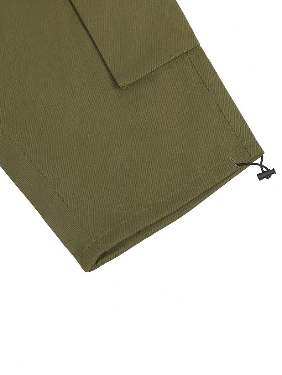 Short cargo décontracté à cordon de serrage pour homme – Utilitaire multi-poches