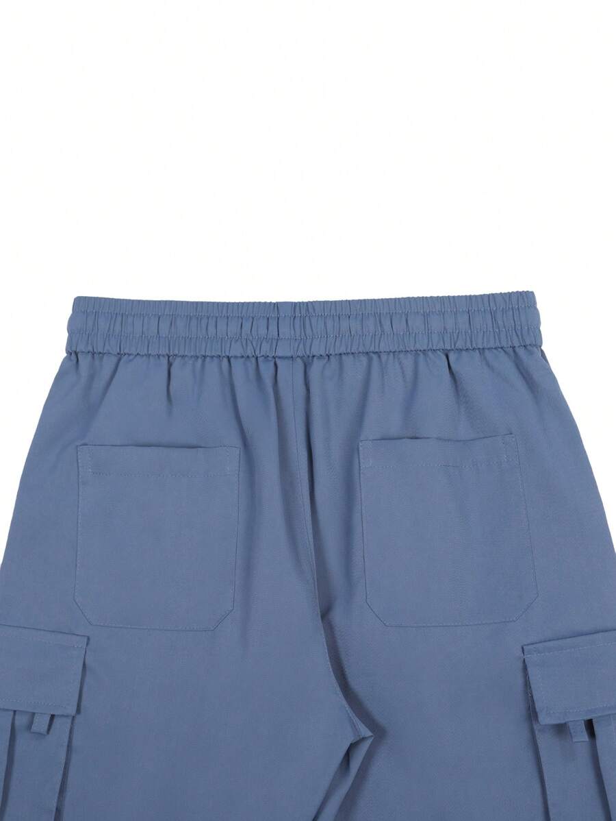 Shorts cargo pour hommes avec taille à cordon de serrage et poches latérales