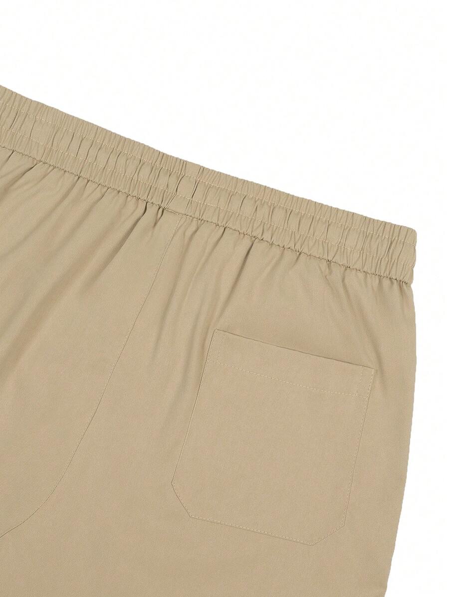 Shorts cargo pour hommes avec taille à cordon de serrage et poches latérales