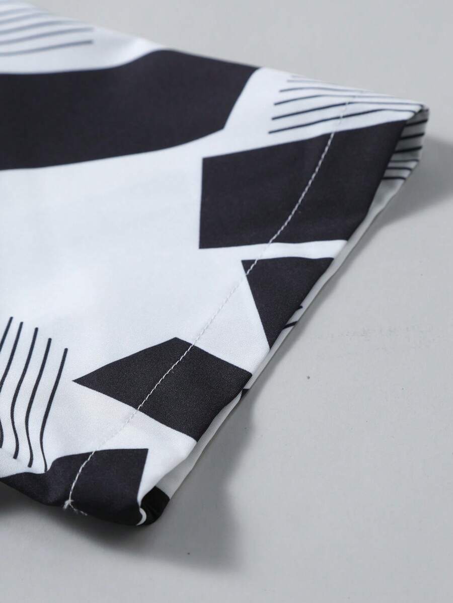 Deux ensembles pièces imprimé graphique moderne pour homme - vêtements d'été